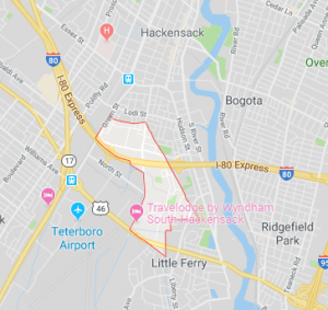 South Hackensack NJ Area Insurance Services Map